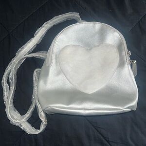 Silver Heart Accent Women's Bag